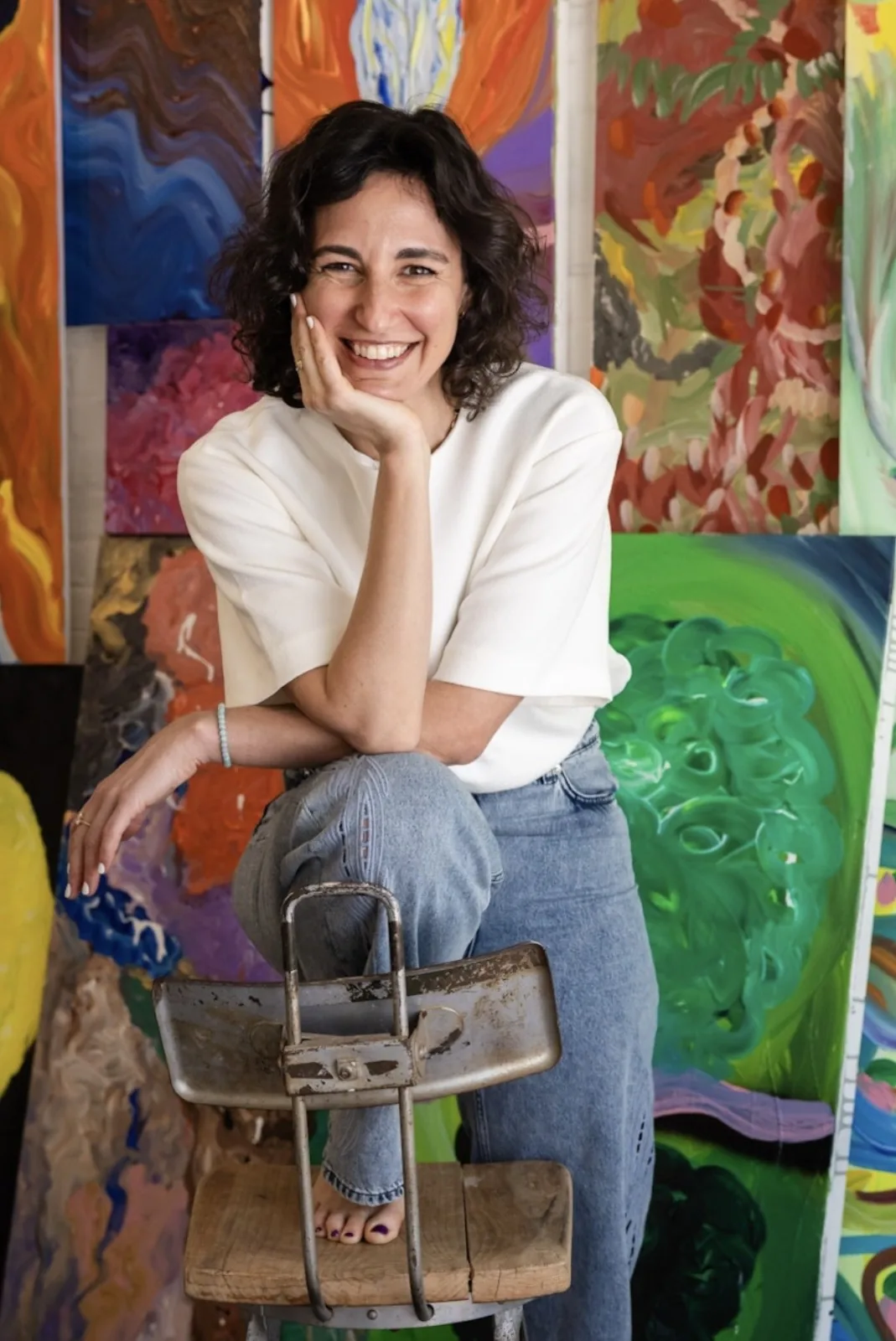 Michal Ava in her studio