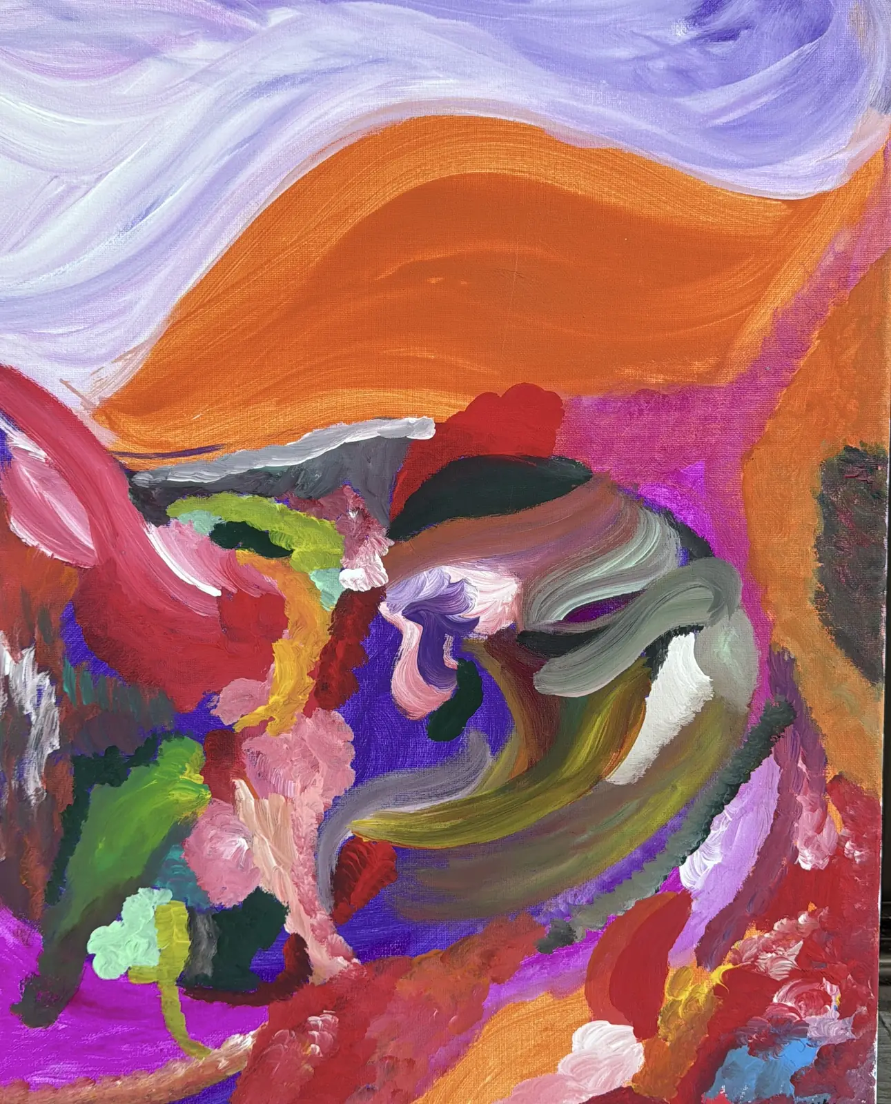 Lava, acrylic on canvas